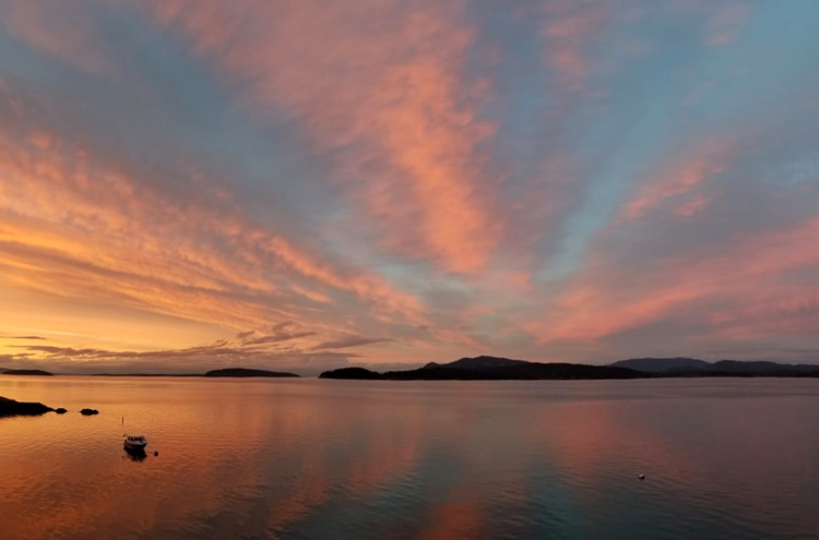 Skyburst, from the composer's home on San Juan Island, WA.